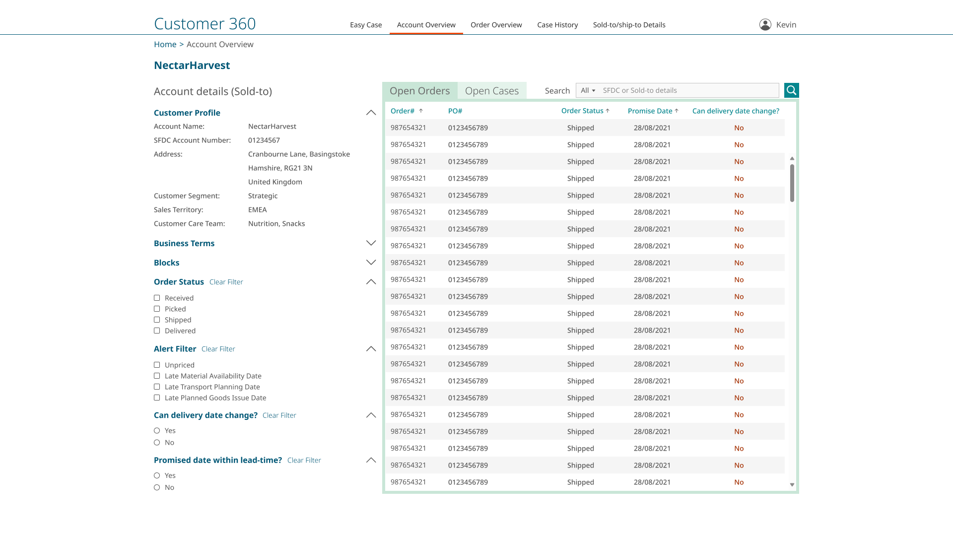 Account Overview iteration